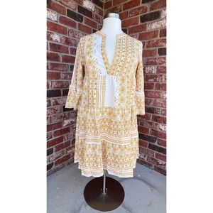 NWT Yellow Klynu Peasant Style dress XXL